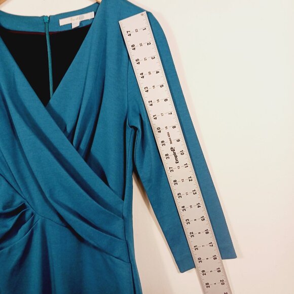 Boden, Connie Ponte Dress Size 8L, Dark Cyan, Feminine, Fitted, Flattering - Picture 12 of 16